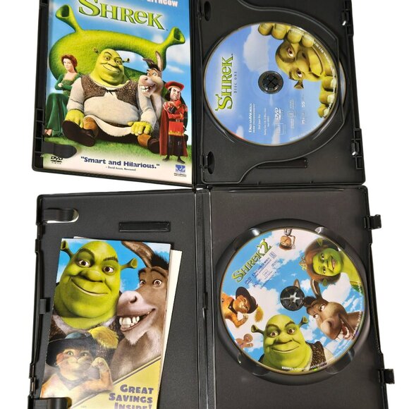 Shrek 1 & 2 DVD Set Comedy Animated Movie Double Feature Family Fun - Picture 4 of 6